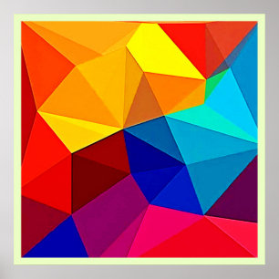 Poster Conception de flux géométrique abstrait vibrant