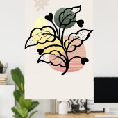 Poster Conception de fond moderne (Bureau à domicile)