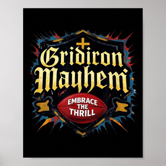 Poster Conception de football à sensation forte de Gridir (Devant)