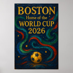 Poster Conception de football Art de soccer à Boston 2026