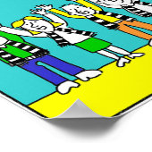 Poster Conception de football avec des joueurs et des fan (Coin)