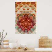 Poster Conception de fractale de rayons de soleil (Cuisine)