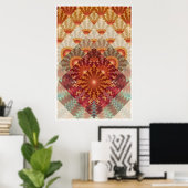 Poster Conception de fractale de rayons de soleil (Bureau à domicile)