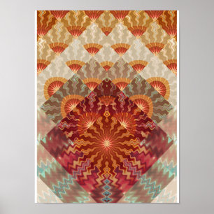 Poster Conception de fractale de rayons de soleil