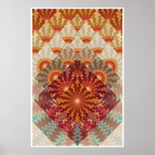 Poster Conception de fractale de rayons de soleil