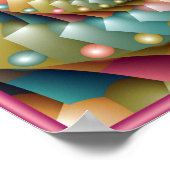 Poster Conception de fractale en spirale pastel (Coin)