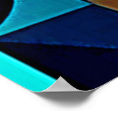 Poster Conception de géométrie de couleur Bauhaus (Coin)