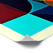 Poster Conception de géométrie de couleur Bauhaus (Coin)