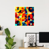 Poster Conception de géométrie de couleur Bauhaus (Bureau à domicile)