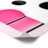 Poster Conception de géométrie rose Art Pop (Coin)