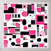Poster Conception de géométrie rose Art Pop (Devant)
