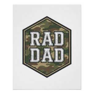 Poster Conception de gravure vintage hexagonale camouflée