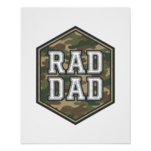 Poster Conception de gravure vintage hexagonale camouflée (Devant)