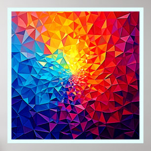 Poster Conception de grille numérique Chaos Prismatique