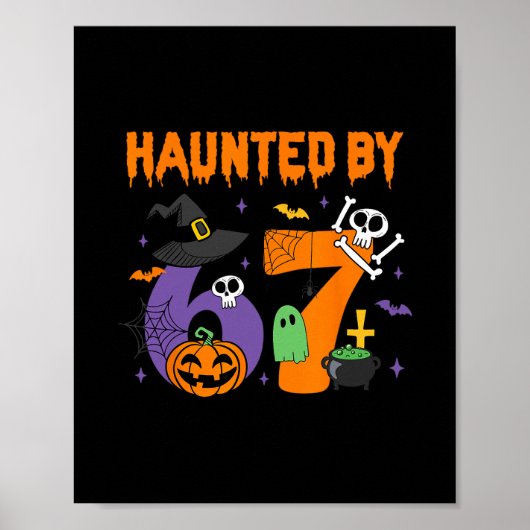 Poster Conception de Halloween hanté 67 Six Sept Meme 1 ( (Devant)