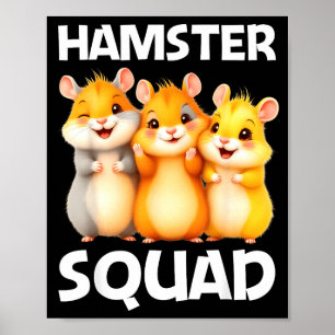 Poster Conception de hamster mignon pour hommes femmes en