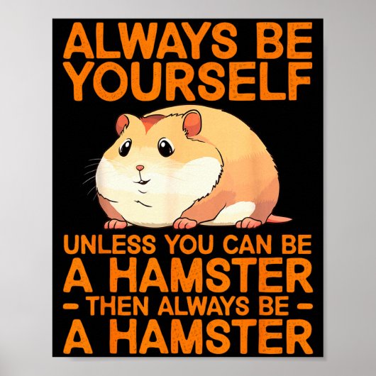 Poster Conception de hamster mignon pour hommes femmes en (Devant)