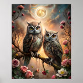 Poster Conception de hibou majestueux (Devant)