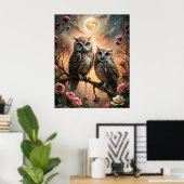 Poster Conception de hibou majestueux (Bureau à domicile)