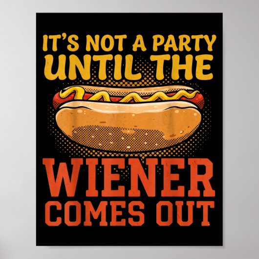 Poster Conception de hot-dog drôle pour hommes femmes sta (Devant)