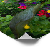Poster Conception de jardin en conteneur avec chaise bleu (Coin)