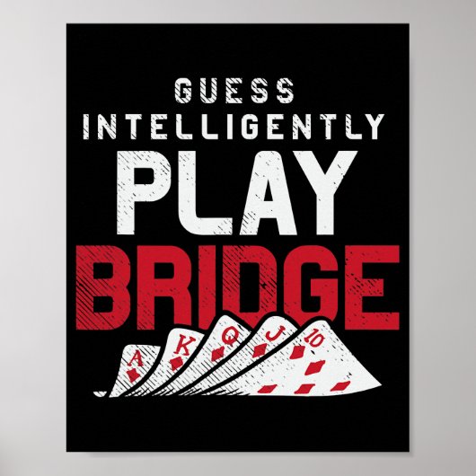 Poster Conception De Jeu Carte Pont Pour Bridge Lover Pla (Devant)