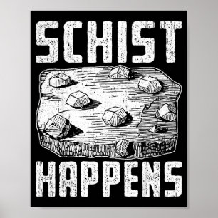 Poster Conception de jeu de mots de science de la roche p