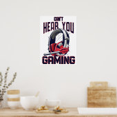 Poster Conception de jeux avec casque (Cuisine)