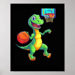 Poster Conception de joueur de squelette de dinosaure lud