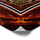 Poster Conception de kaléidoscope cosmique violet et oran (Coin)