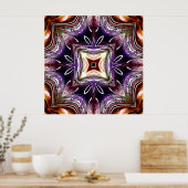 Poster Conception de kaléidoscope cosmique violet et oran (Cuisine)