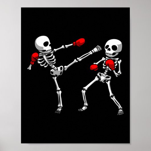 Poster Conception de kickboxing cool pour hommes femmes k (Devant)