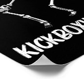 Poster Conception de kickboxing cool pour hommes femmes k (Coin)