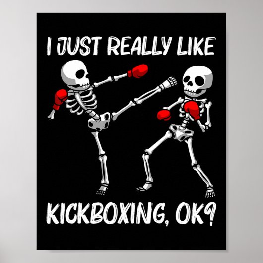 Poster Conception de kickboxing cool pour hommes femmes k (Devant)