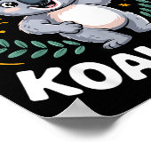 Poster Conception de koala drôle pour hommes femmes garço (Coin)