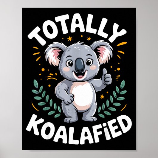 Poster Conception de koala drôle pour hommes femmes garço (Devant)