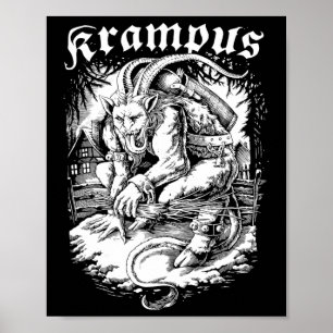 Poster Conception de Krampus Saison de Noël Evil Pyjama N