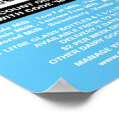 Poster Conception de la bouteille de lait, livraison Milk (Coin)