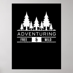 Poster Conception de la forêt d'aventure Pins Nature libr