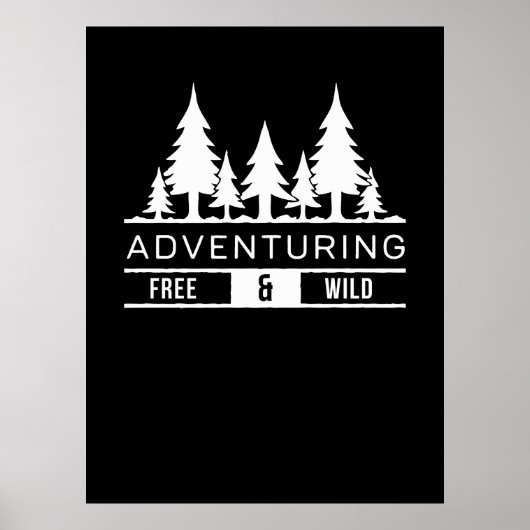 Poster Conception de la forêt d'aventure Pins Nature libr (Devant)