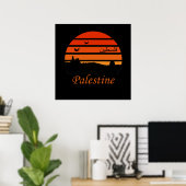 Poster Conception de la ligne d'horizon de la Palestine a (Bureau à domicile)