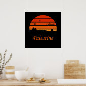 Poster Conception de la ligne d'horizon de la Palestine a (Cuisine)