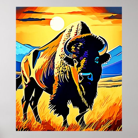 Poster Conception de la majesté du coucher de soleil du b (Devant)