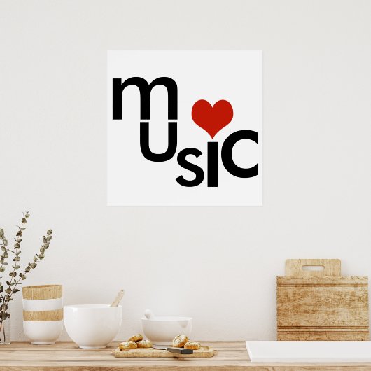 Poster conception de la musique typographique (Cuisine)