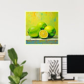 Poster Conception de la pop été brillante de Limes (Bureau à domicile)
