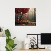 Poster Conception de la Saint Valentin, Coeur sur les arb (Bureau à domicile)