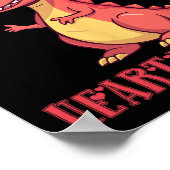 Poster Conception de la Saint-Valentin de dinosaure migno (Coin)