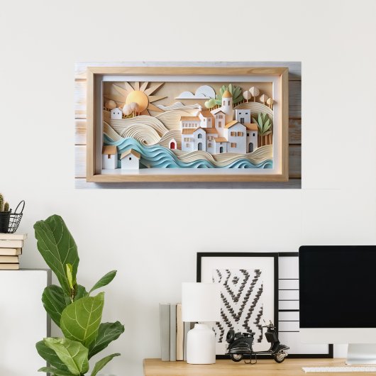 Poster Conception de la télévision par cadre (Bureau à domicile)