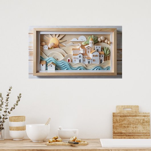 Poster Conception de la télévision par cadre (Cuisine)