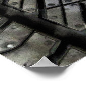 Poster Conception de la texture du fil en caoutchouc noir (Coin)